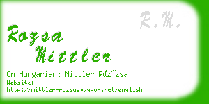 rozsa mittler business card